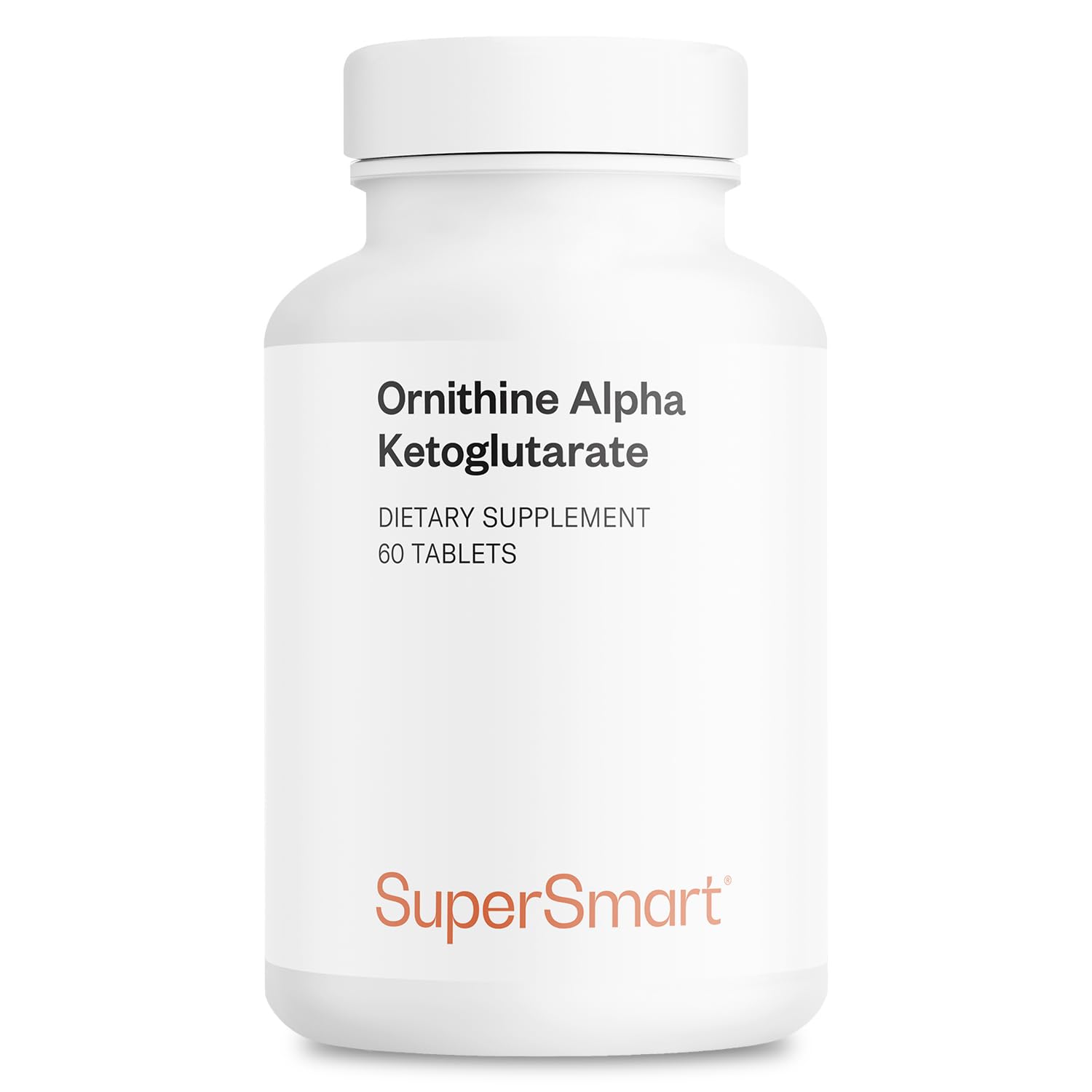 Supersmart OKG 10g per Day - L-Ornithine Alpha Ketoglutarate Supplement - 60 Tablets