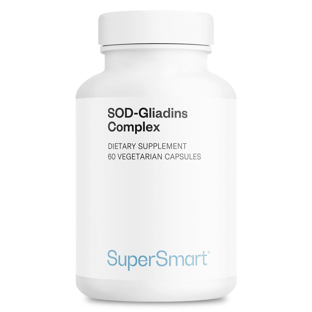 Supersmart SOD-Gliadins Complex | 500mg Daily SOD Supplement (Vegetarian, Non-GMO, Slow Release)