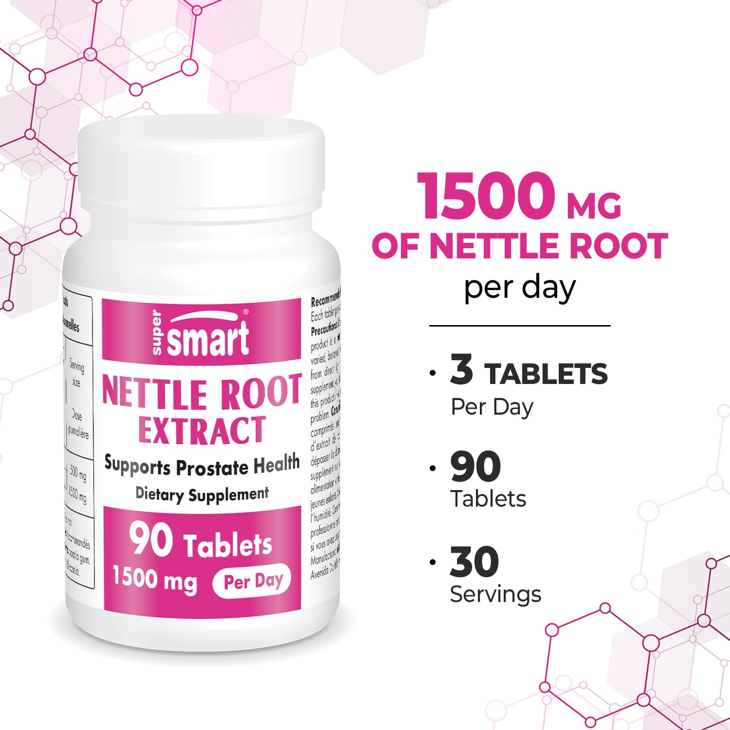Nettle Root Extract 1500 mg - Prostate & Urinary Support | Non-GMO | 90 Tablets