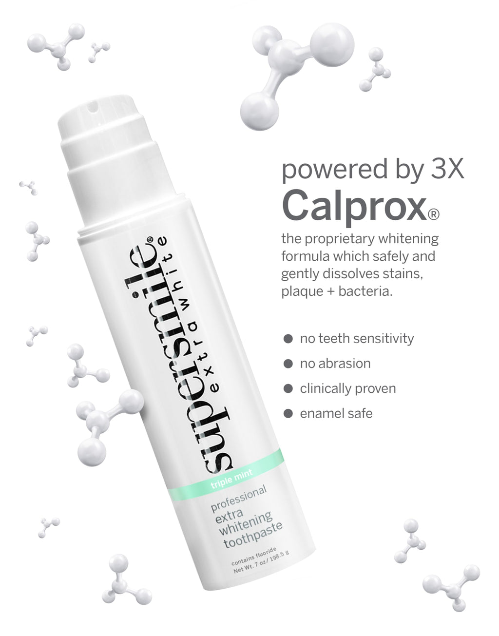 Supersmile Extra White Triple Mint Whitening Toothpaste – 7 oz