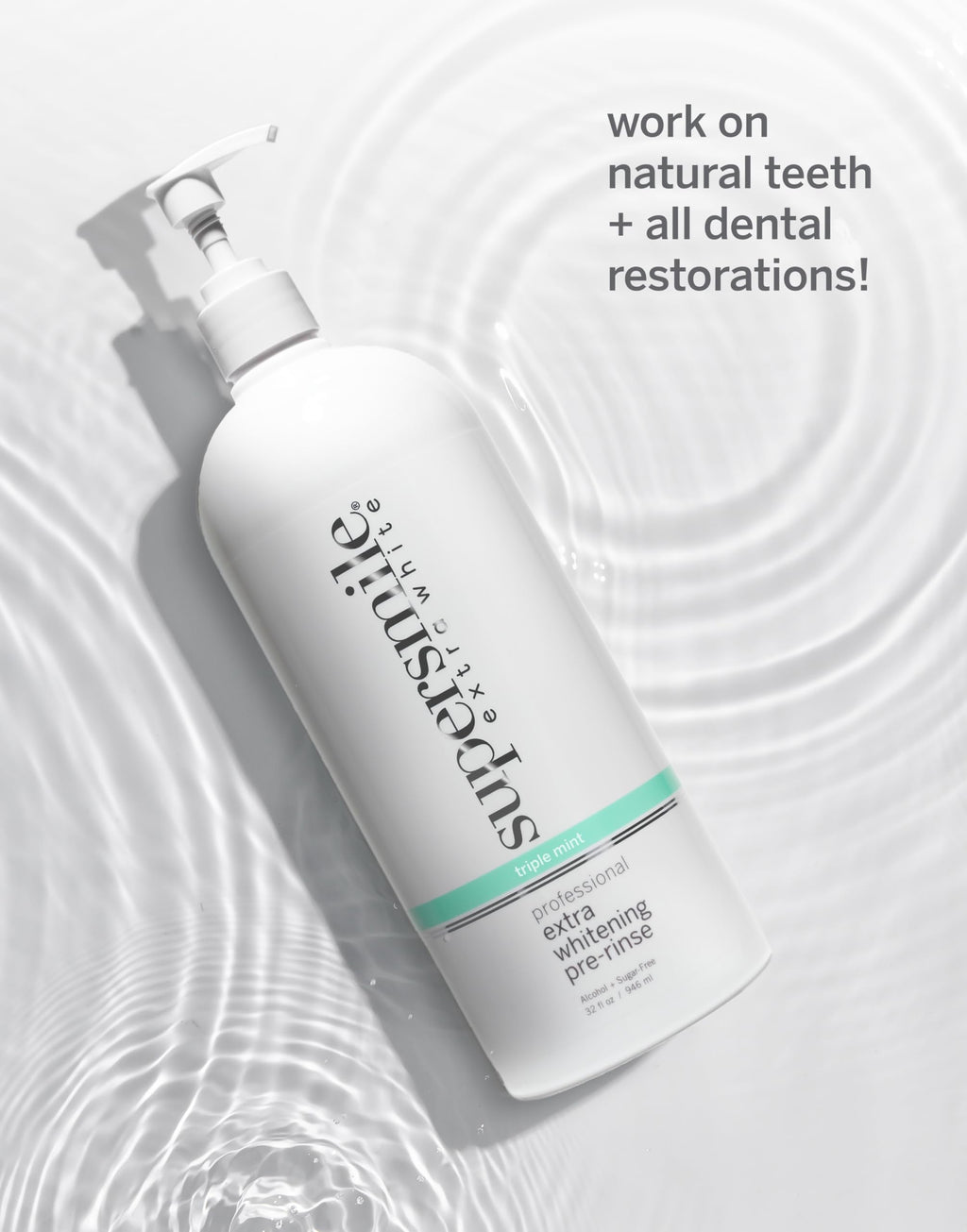 Supersmile Jumbo Whitening Pre-Rinse – Clinically Formulated Pre-Brush Mouthwash 32 oz