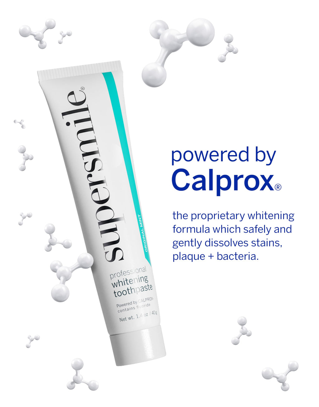 Supersmile Pro Whitening Toothpaste with Fluoride - Whitens Teeth (6 Shades) | Enamel Strengthening | No Sensitivity | Travel Size Pack of 2