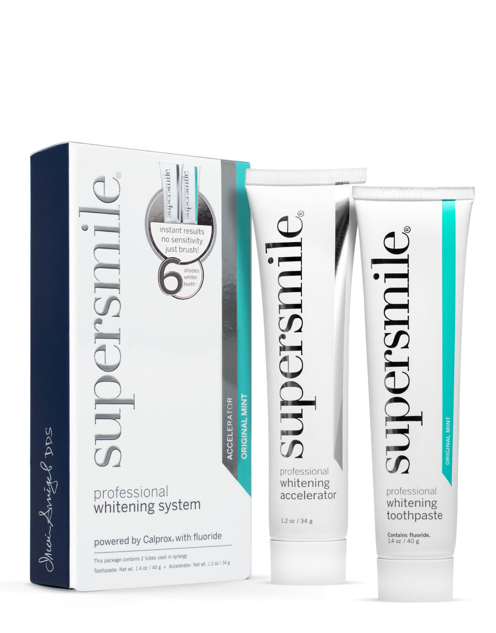 Supersmile Teeth Whitening System - Whitening Toothpaste & Accelerator | Up to 7 Shades