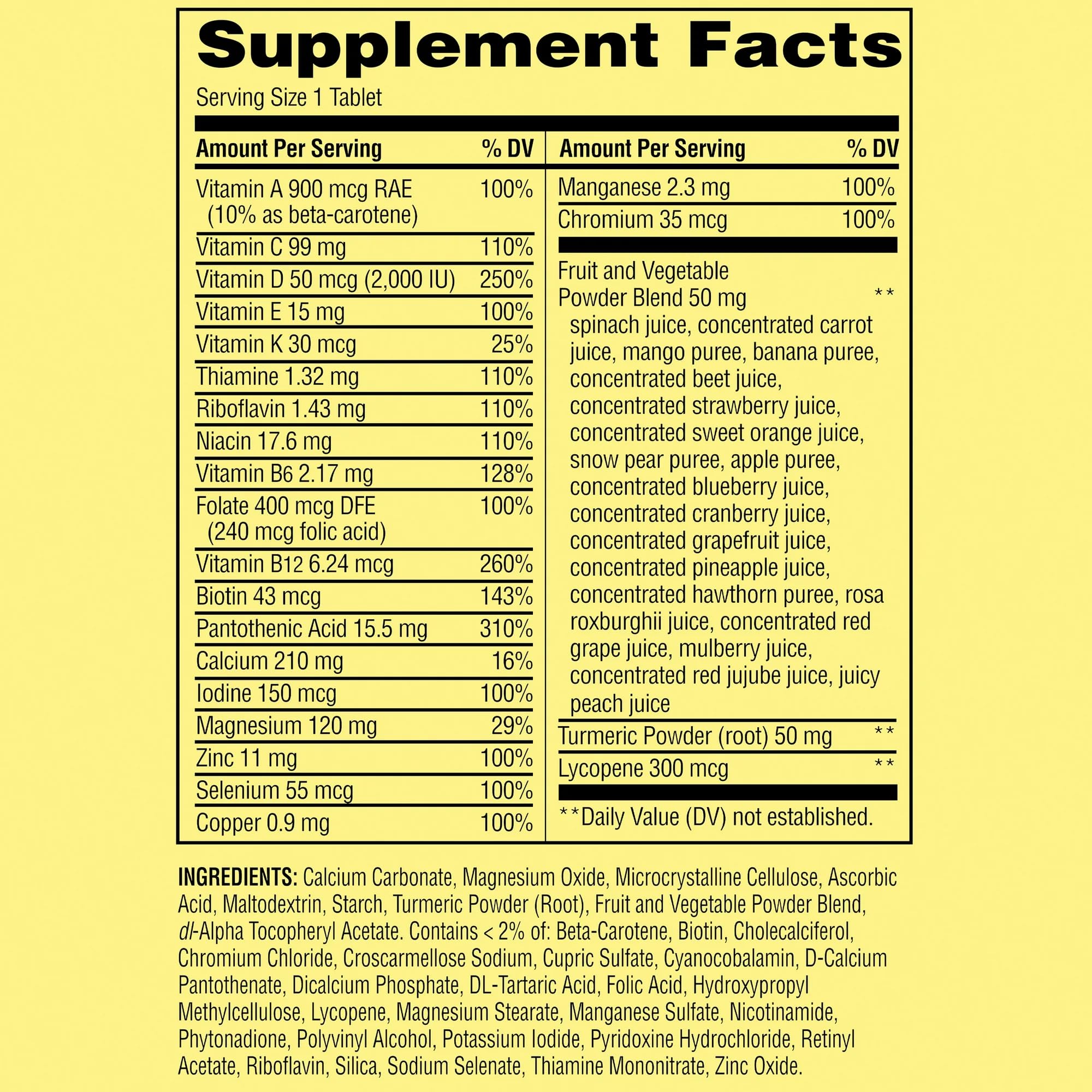 SUREFECT Spring Valley Men's Multivitamin with Turmeric – 150 Tablets + Free Organizer