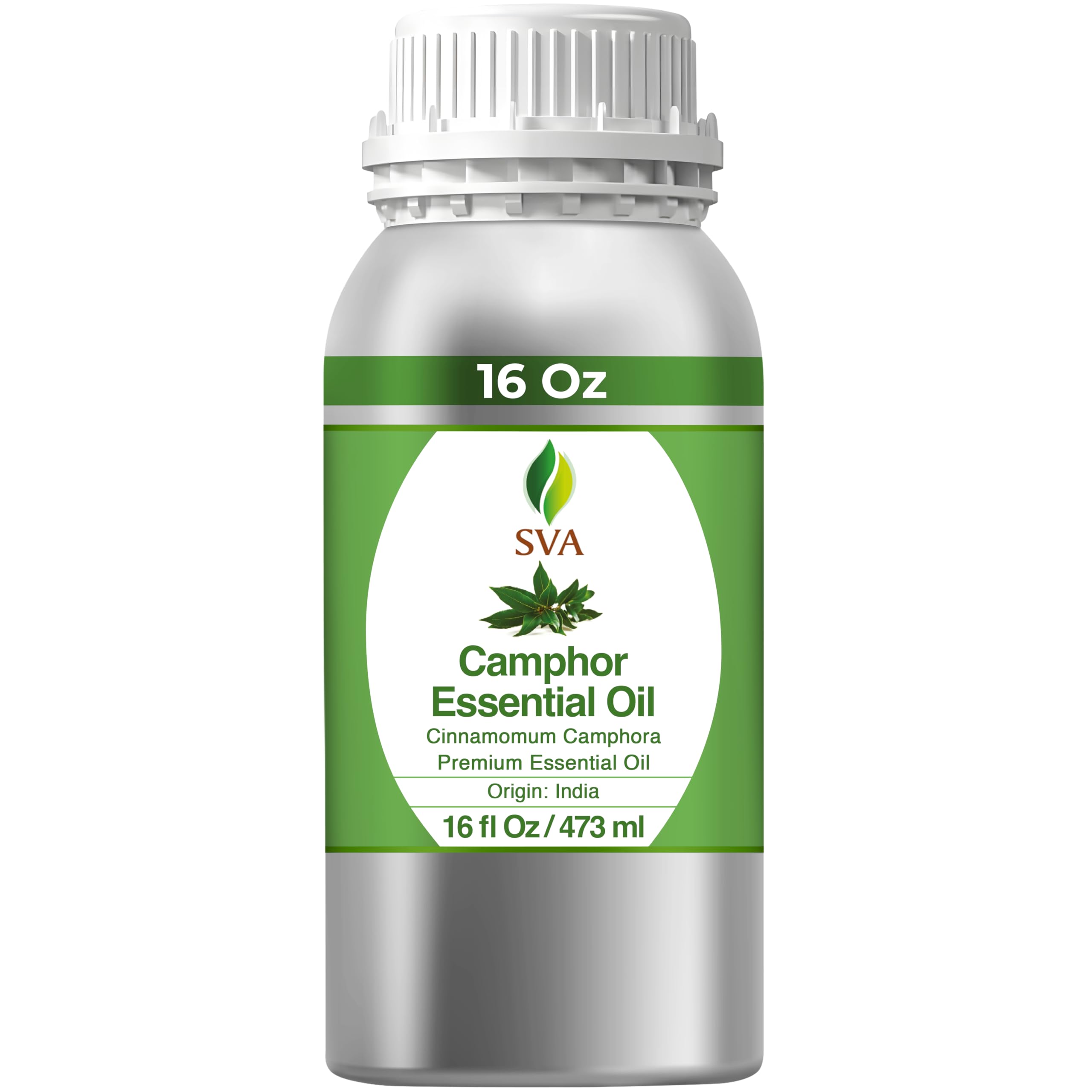 SVA Camphor Essential Oil – 16 oz | 100% Natural Camphor Oil for Diffuser, Hair & Skin Care