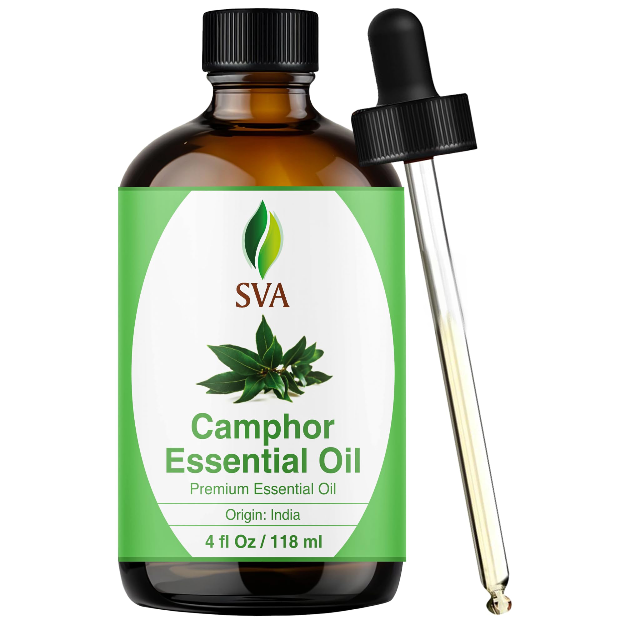 SVA Camphor Essential Oil – 4 Oz – 100% Natural for Diffuser, Hair & Skin
