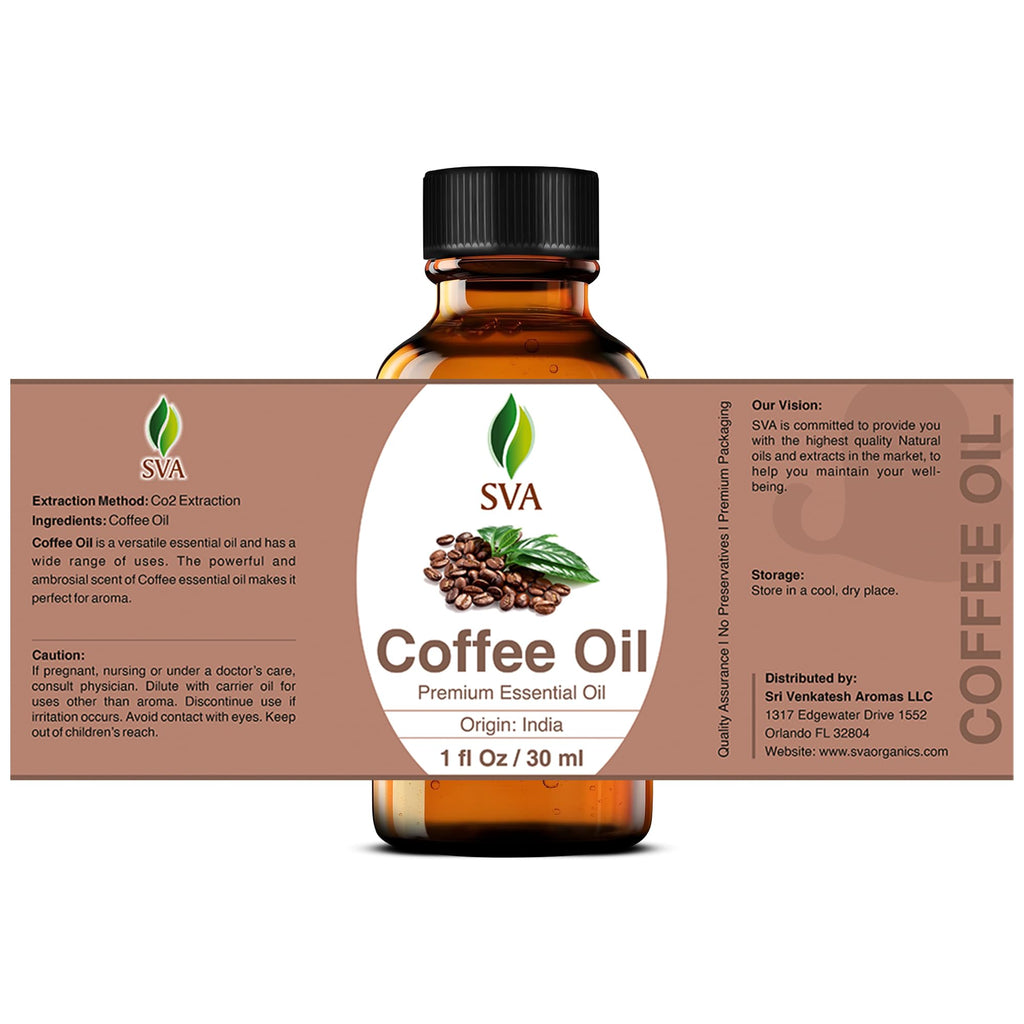 SVA Coffee Essential Oil – 1 Fl Oz – 100% Natural Coffee Oil
