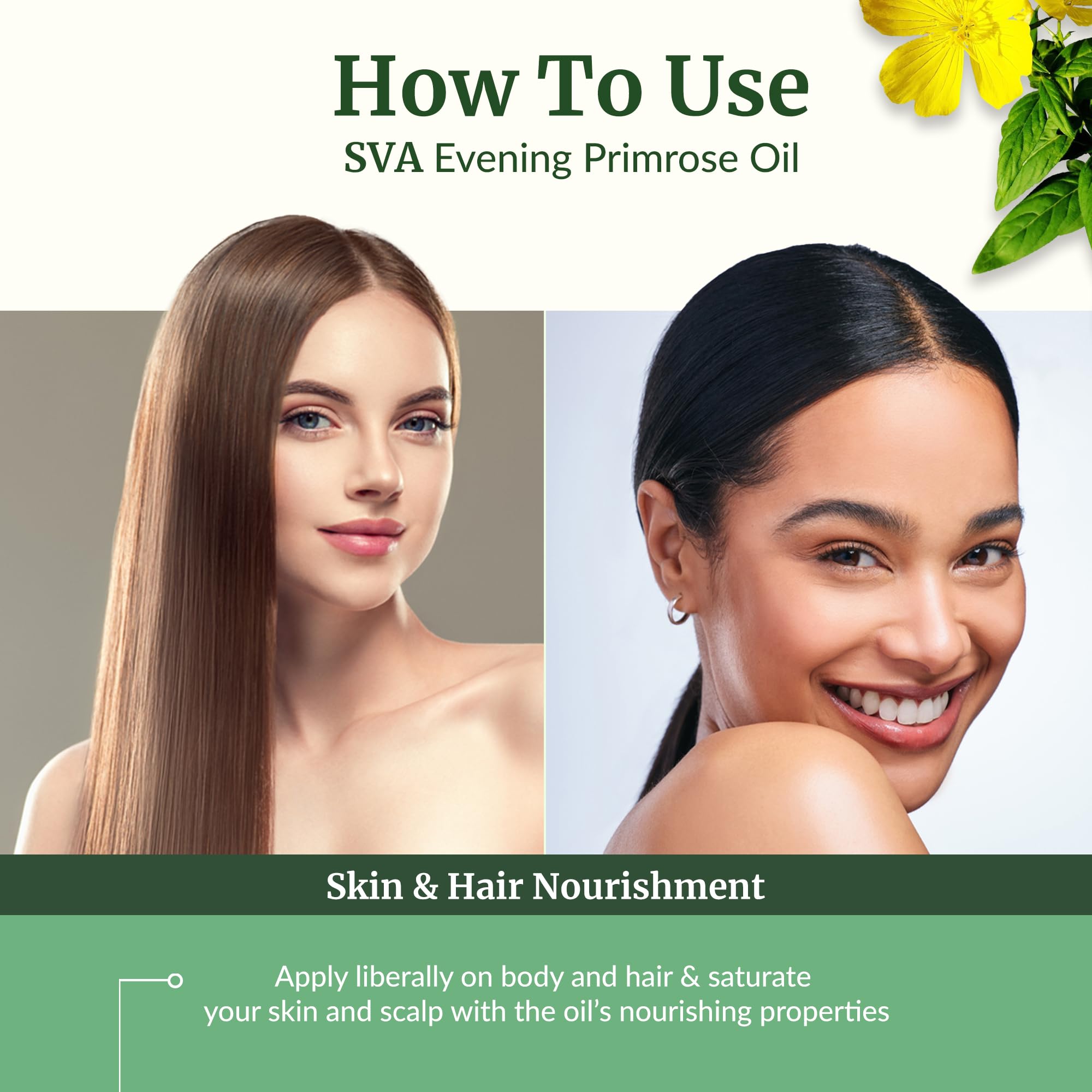 SVA Evening Primrose Oil Organic – 4 Fl Oz | Cold-Pressed Carrier Oil