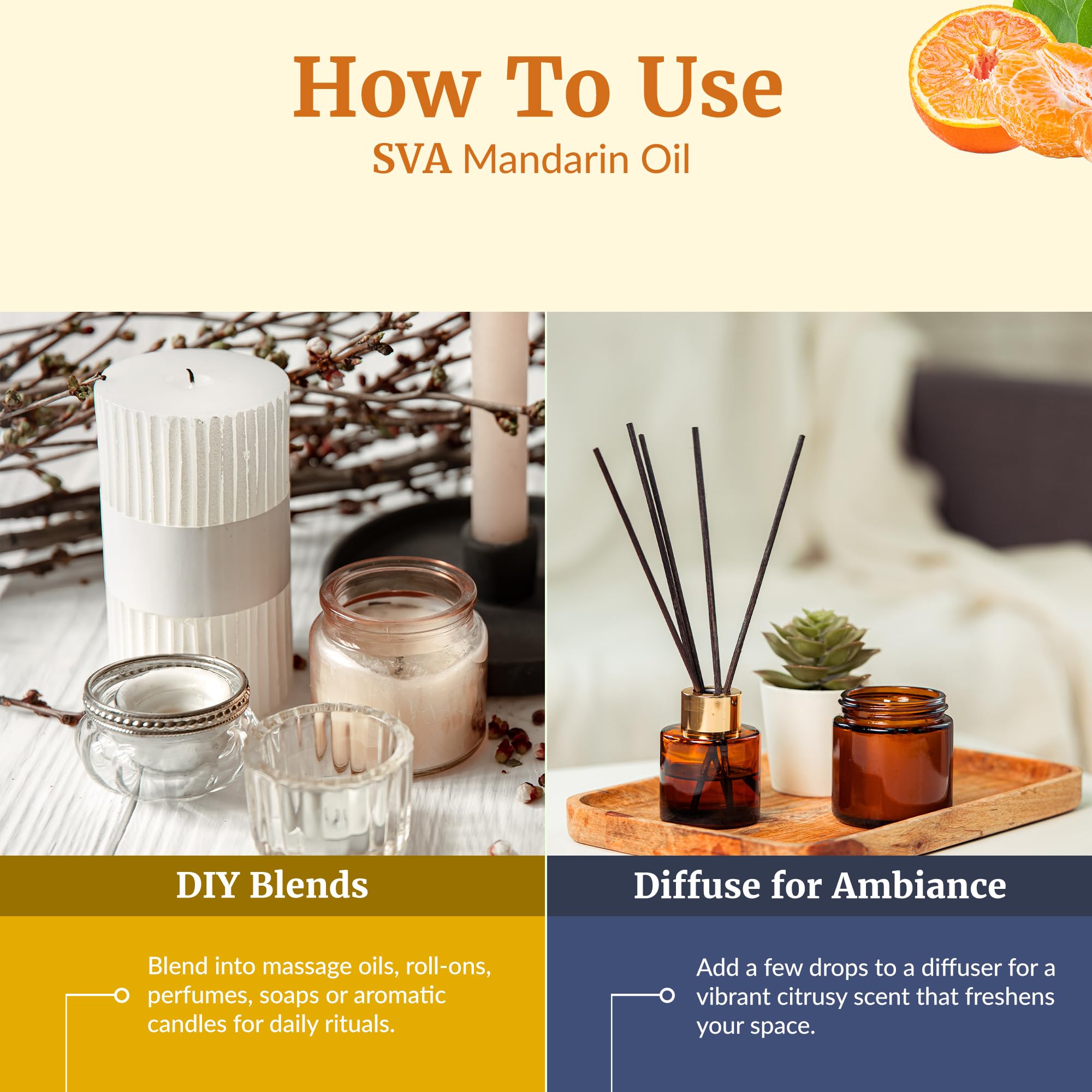 SVA Mandarin Essential Oil 4oz – 100% Natural Mandarin Oil