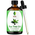 SVA Tea Tree Essential Oil 4oz - 100% Natural Tea Tree Oil with Dropper