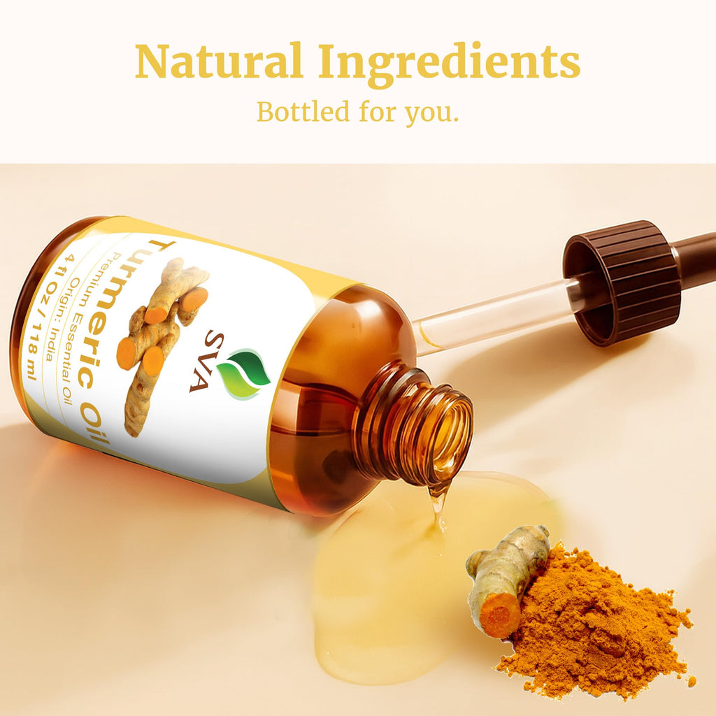 SVA Turmeric Essential Oil – 4 oz – 100% Natural – Diffuser, Skin & Hair Care