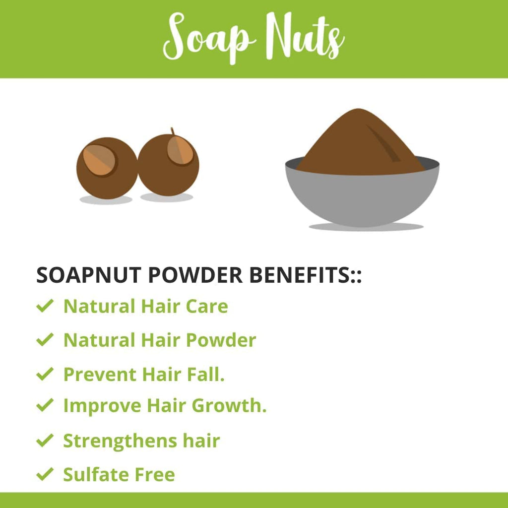SVATV Soapnut Powder (Reetha) - Natural Hair Care | Sapindus Mukorossi | 227g / 8oz