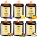 SVECKE 6 Pack 42oz Fall Scented Soy Candles – Aromatherapy Gift Set