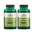 Swanson Activated Charcoal - 520 mg per Serving (2 Capsules) - 120 Capsules x 2 Pack | Digestive Health, Bloating Relief, Regularity