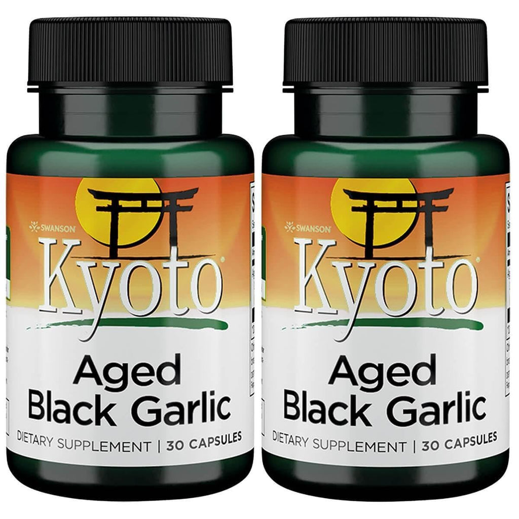 Swanson Aged Black Garlic 650 mg 30 Caps – 2 Pack