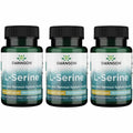 Swanson Ajipure L-Serine – Brain Health & Nervous System Support – 60 Veggie Capsules, 500mg Each (3 Pack)