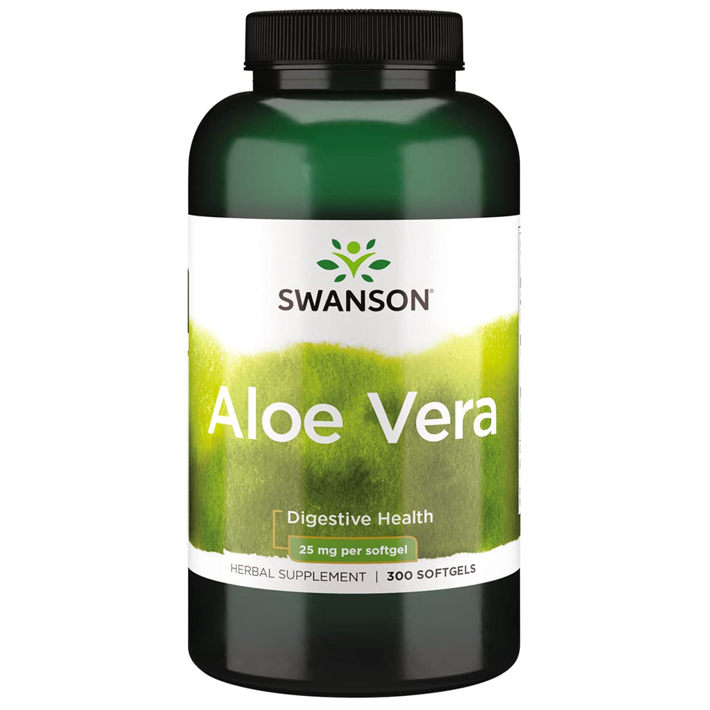 Swanson Aloe Vera 25 Milligrams 300 Sgels – Digestive Support & Skin Health