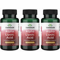 Swanson Alpha Lipoic Acid - 600 mg per Capsule (60 Capsule) - 3 Pack | Natural Blood Pressure Support & Carbohydrate Metabolism