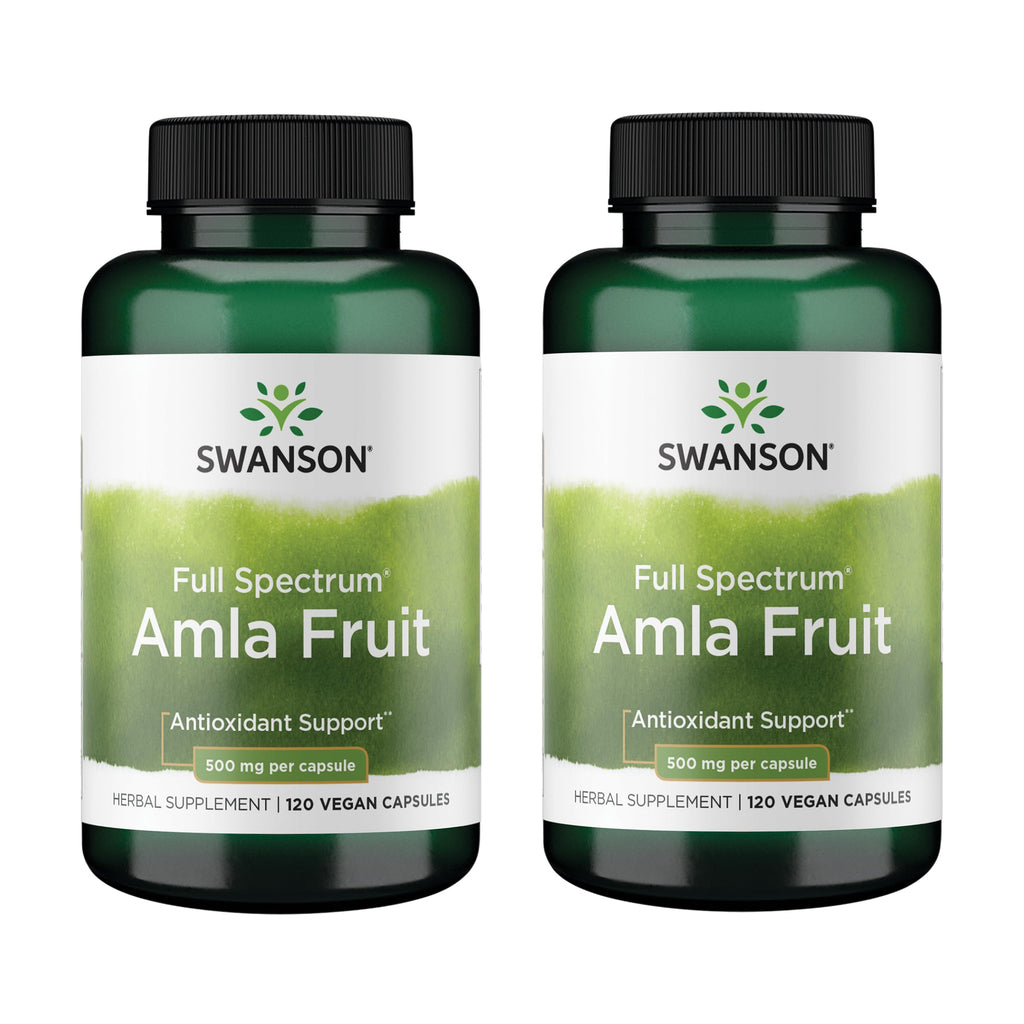 Swanson Full Spectrum Amla Fruit (Indian Gooseberry) – 2 Pack, 120 Capsules (500 mg)