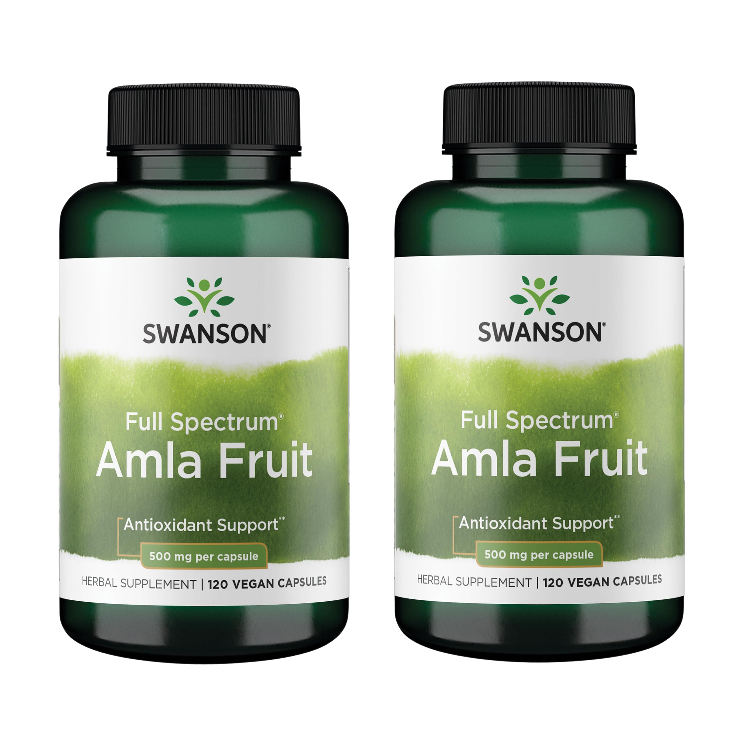 Swanson Full Spectrum Amla Fruit (Indian Gooseberry) – 2 Pack, 120 Capsules (500 mg)