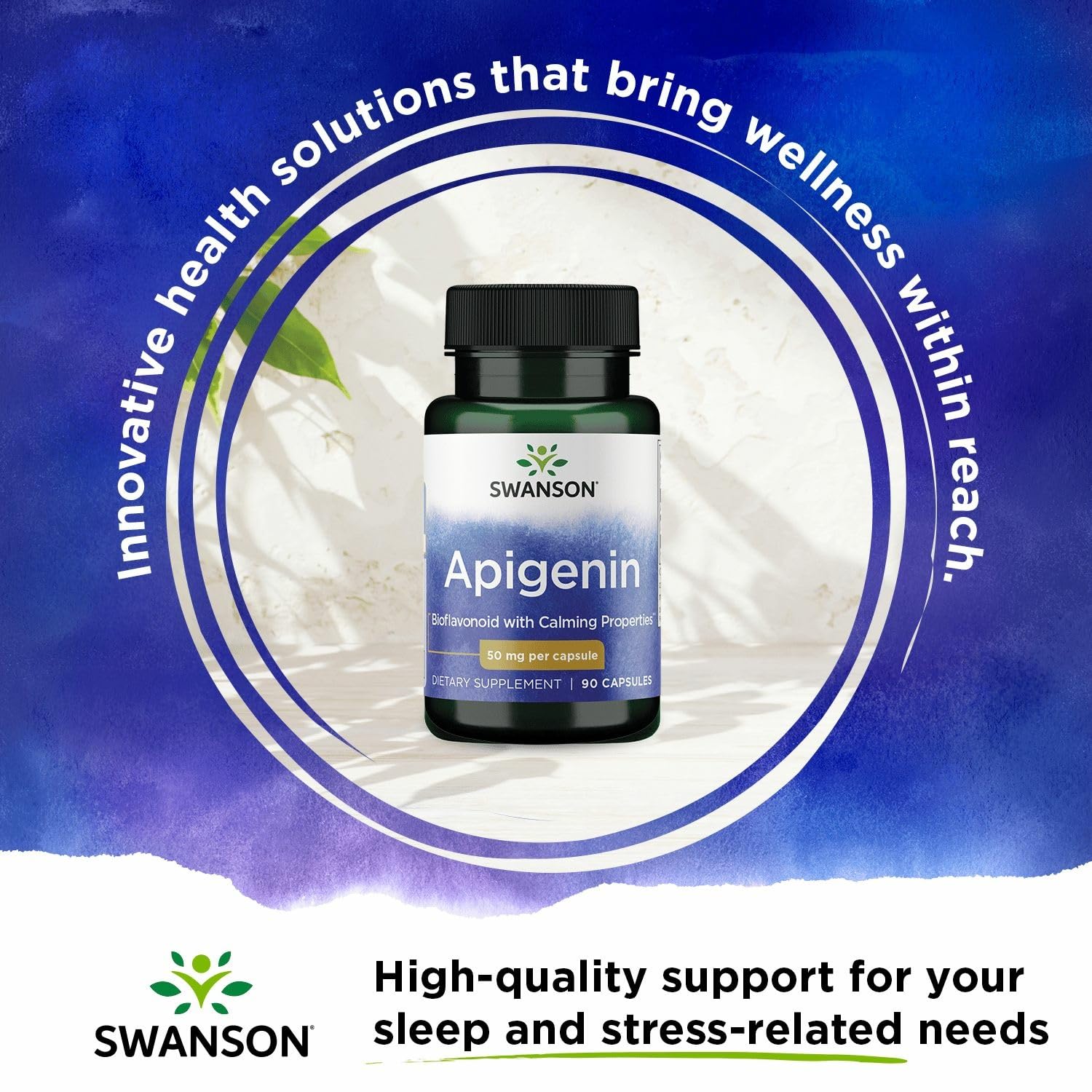 Swanson Apigenin-Bioflavonoid Supplement – Prostate Support, Sleep & Relaxation – 90 Caps x 2