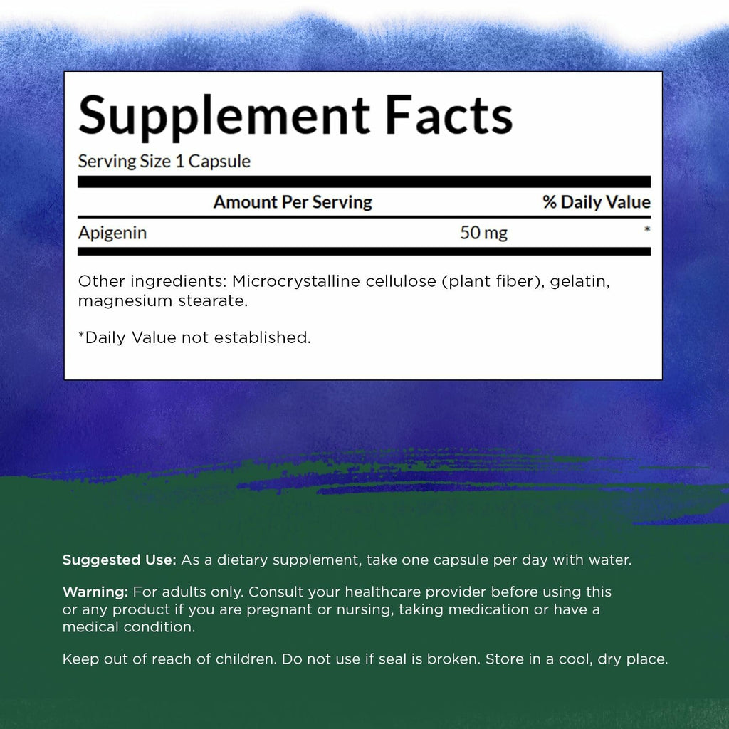 Swanson Apigenin-Bioflavonoid Supplement – Sleep, Prostate & Nerve Support – 90 Caps, 50 mg Each (3 Pack)