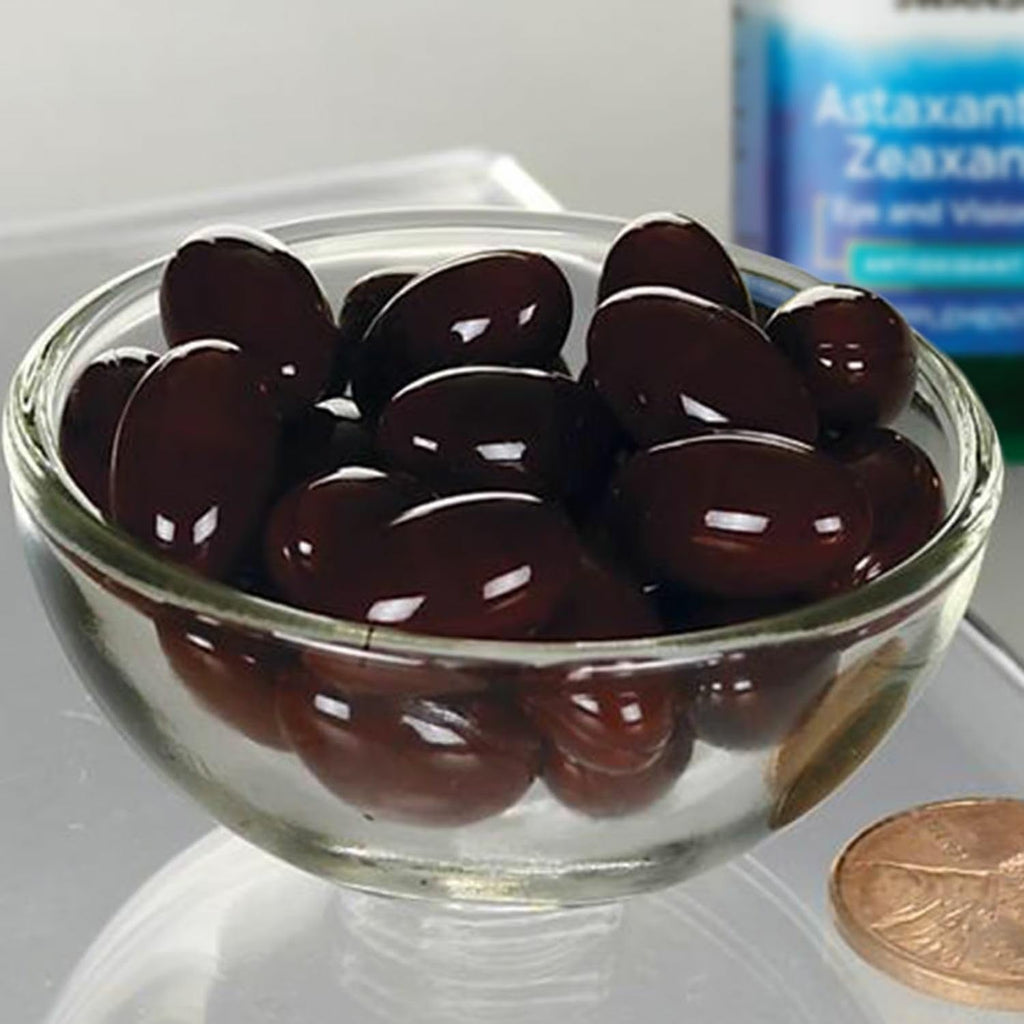 Swanson Astaxanthin & Zeaxanthin Eye Health - Vision & Skin Support (60 Softgels, 3-Pack)
