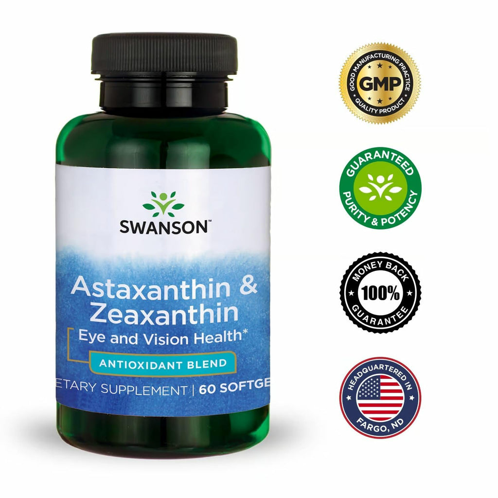 Swanson Astaxanthin & Zeaxanthin Eye Health – 60 Softgels, 2-Pack