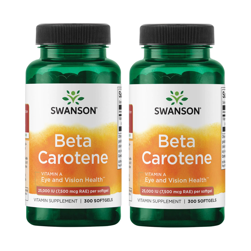 Swanson Beta-Carotene 25,000 IU Vitamin A 7,500 mcg – Eye & Immune Support (2 Pack)