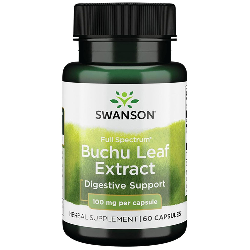 Swanson Buchu Leaf 4:1 Extract - Herbal Supplement (60 Capsules, 100 mg Each) | Urinary & Digestive Support