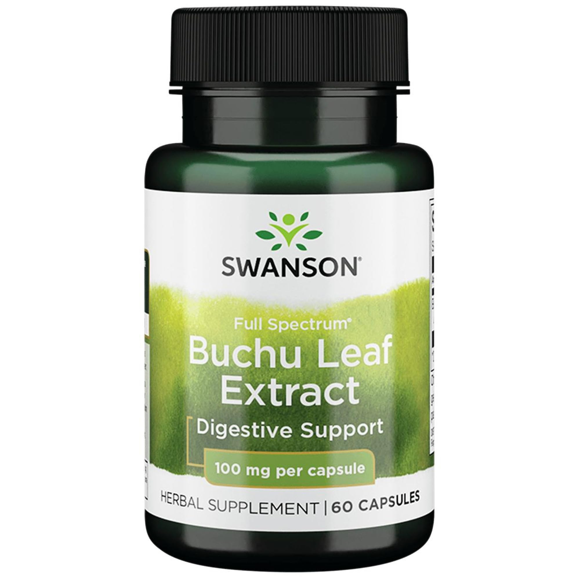 Swanson Buchu Leaf 4:1 Extract - Herbal Supplement (60 Capsules, 100 mg Each) | Urinary & Digestive Support