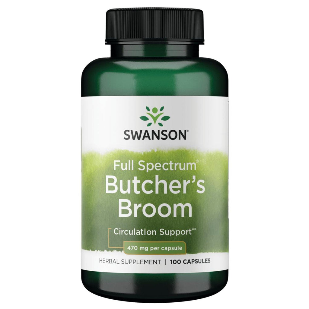 Swanson Butcher's Broom 470 mg - 100 Capsules | Swanson Health