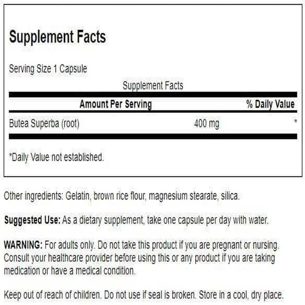Swanson Butea Superba Root – Full Spectrum Intimacy & Sexual Support (400 mg, 60 capsules, 2 pack)