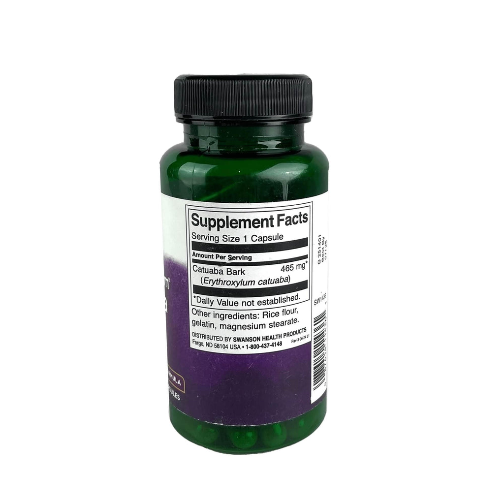 Swanson Catuaba Bark - Endurance & Stamina Support (465 mg per Capsule, 60 Caps)
