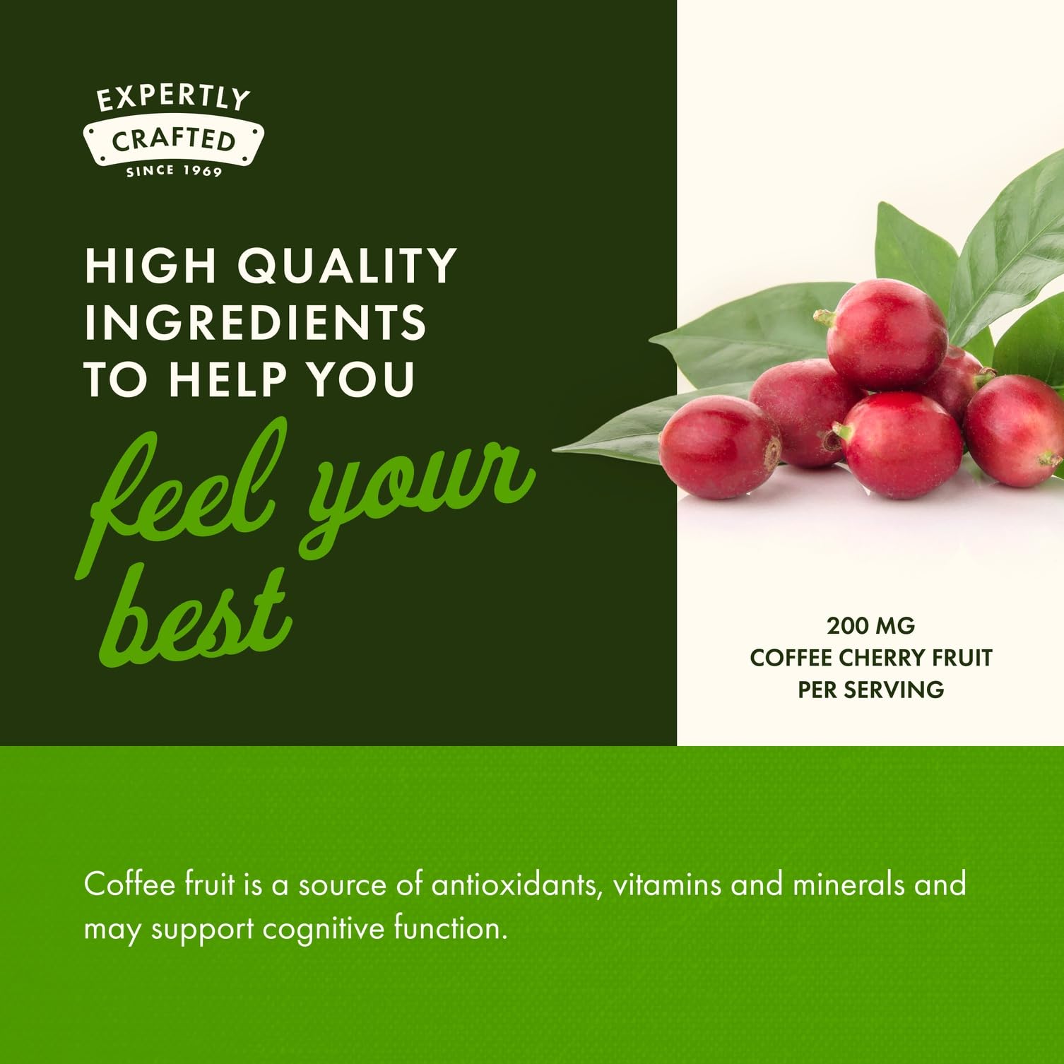 Swanson Full-Spectrum Coffee Cherry-Herbal Supplement – Immune Support, 200 mg, 60 Veggie Capsules, 3 Pack