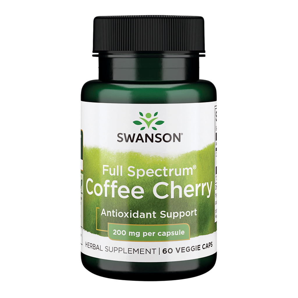 Swanson Full-Spectrum Coffee Cherry - Immune Support & Phytonutrients | 60 Veggie Capsules, 200 mg