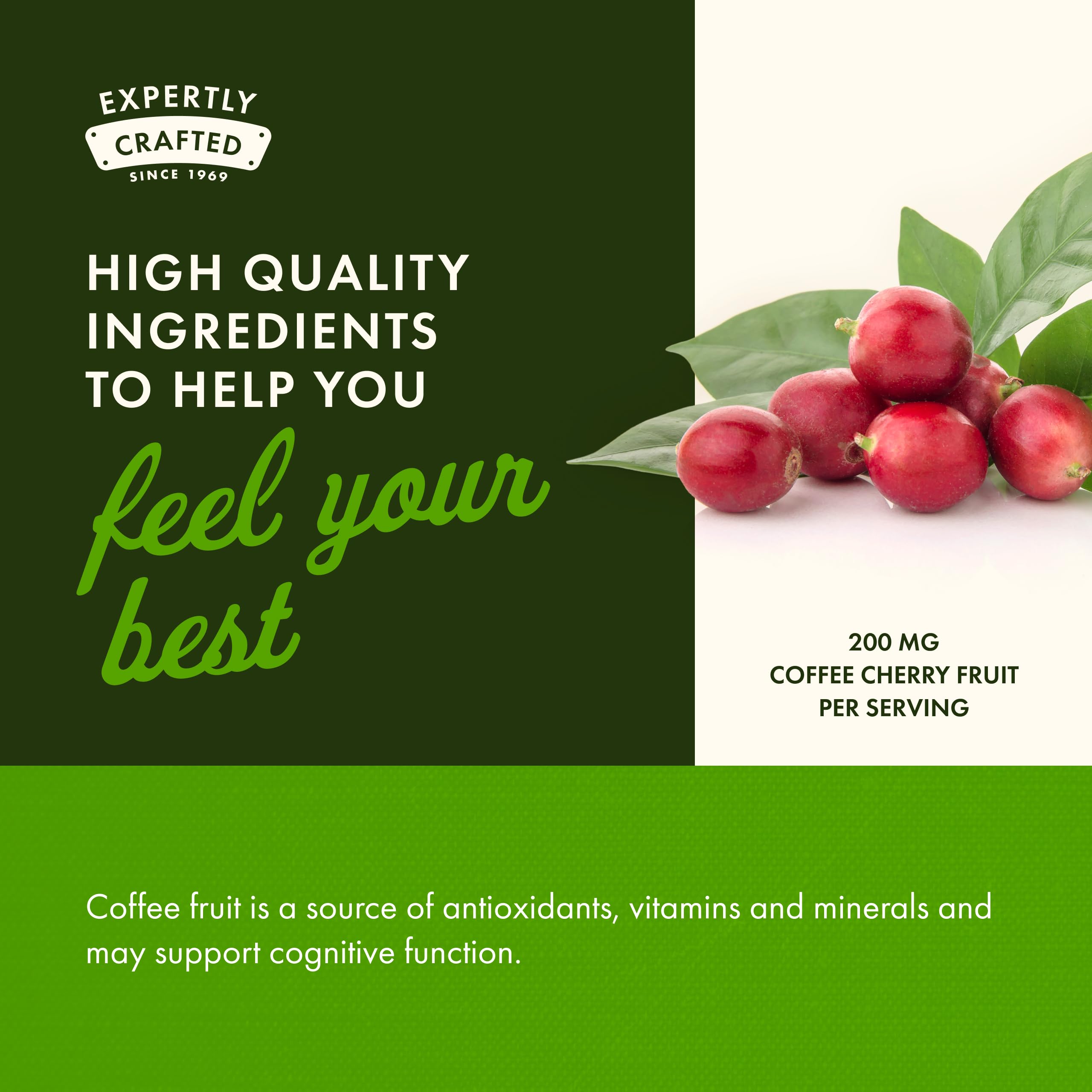 Swanson Full-Spectrum Coffee Cherry - Immune Support & Phytonutrients | 60 Veggie Capsules, 200 mg