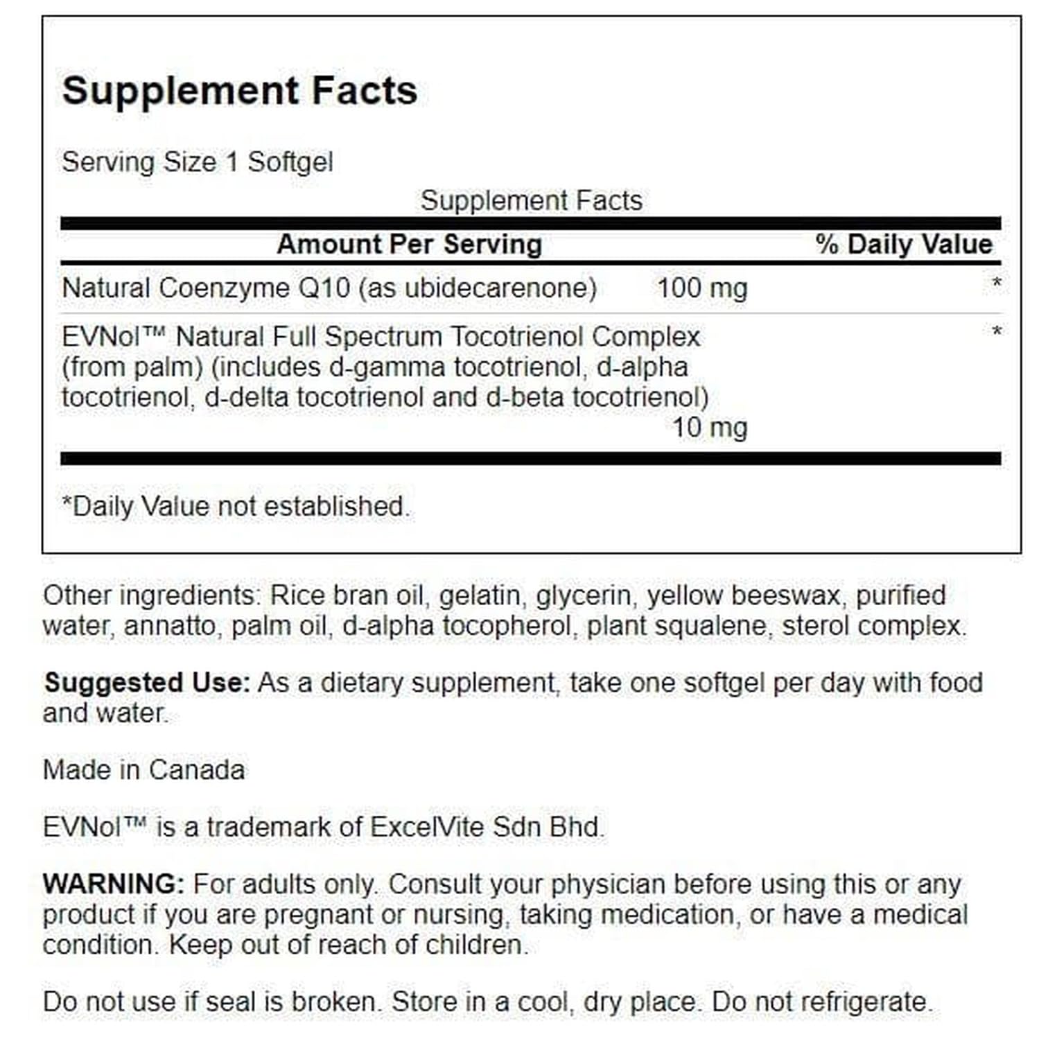 Swanson CoQ10 100 mg with 10 mg Tocotrienols – 60 Softgels (Pack of 2)