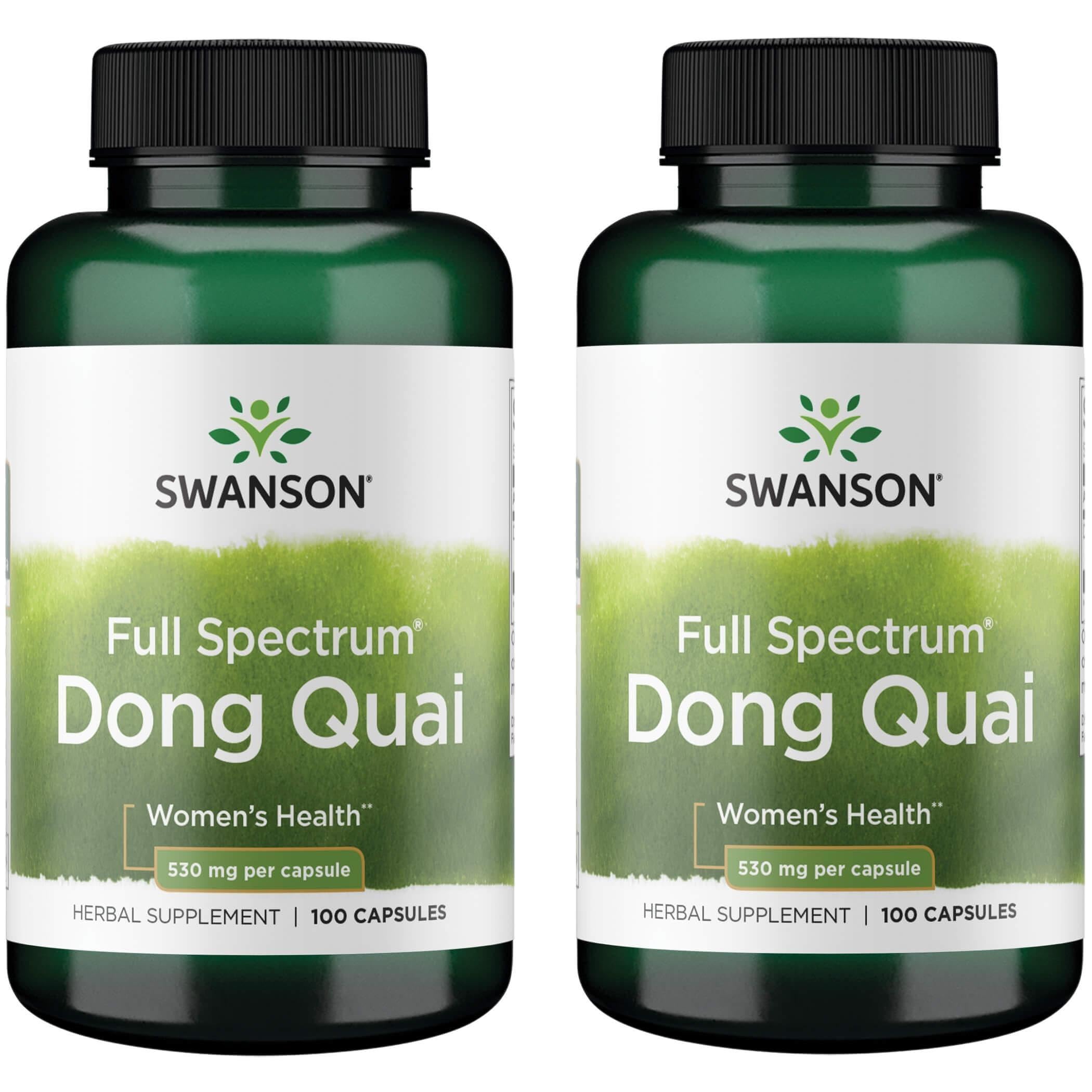 Swanson Dong Quai 530 mg – 100 Capsules (2 Pack)