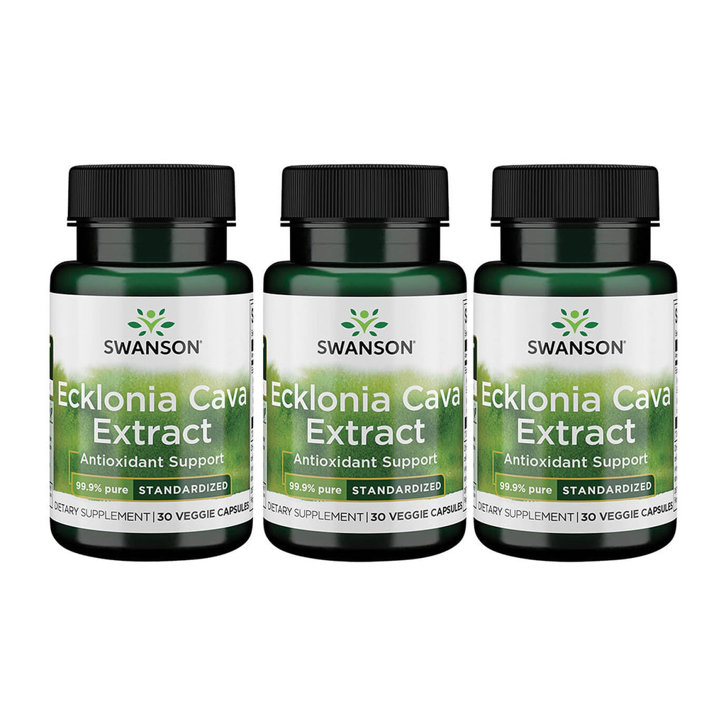Swanson Ecklonia Cava Extract - Standardized 30 Veg Caps (3 Pack)