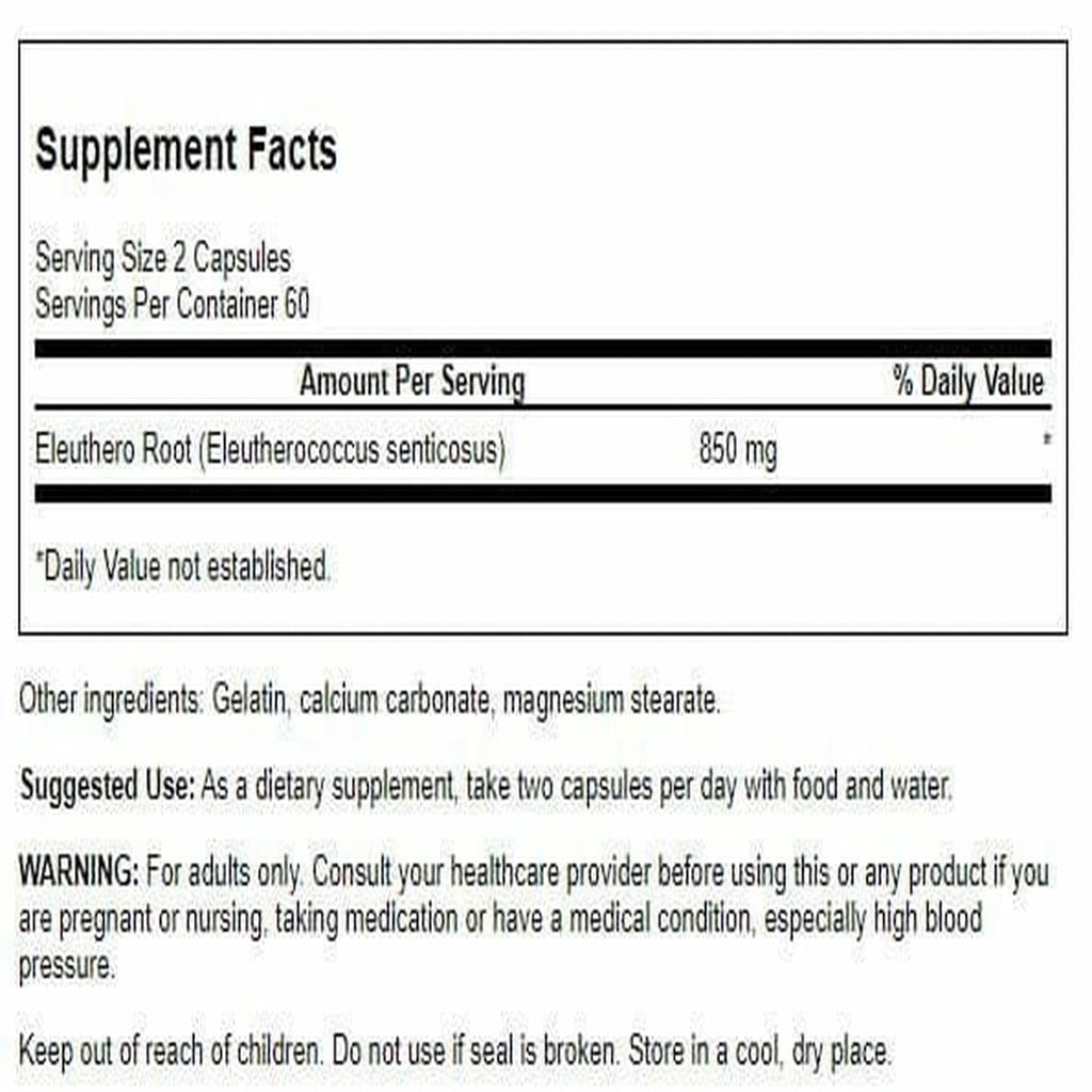 Swanson Eleuthero Root 425 Milligrams - 120 Capsules
