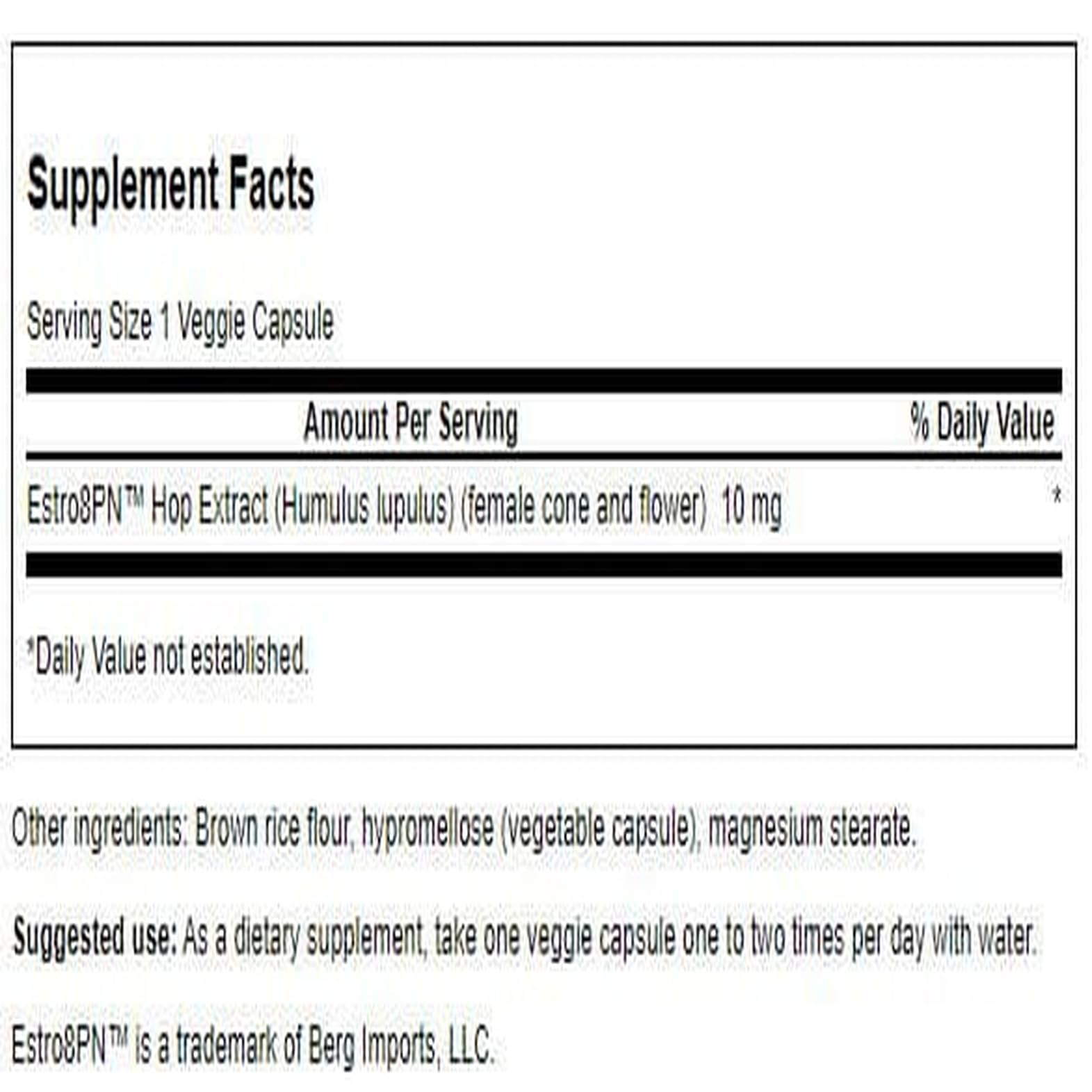Swanson Estro8Pn Hop Extract 10 mg – 60 Veg Caps (2 Pack)