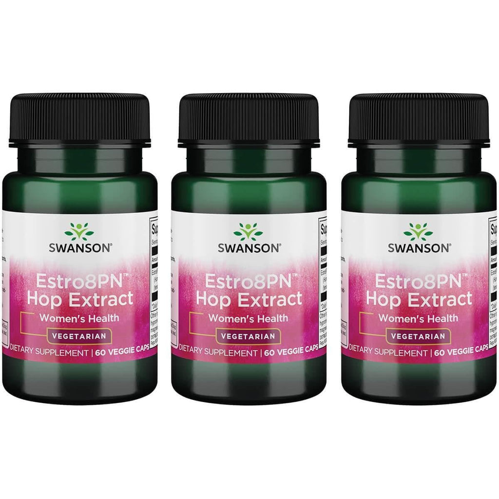 Swanson Estro8Pn Hop Extract 10 mg – 60 Veg Caps (3 Pack) for Menopause Support