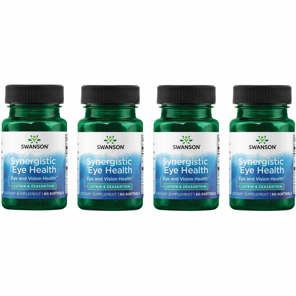 Swanson Lutein & Zeaxanthin Synergistic Eye Health – 60 Softgels (4 Pack)
