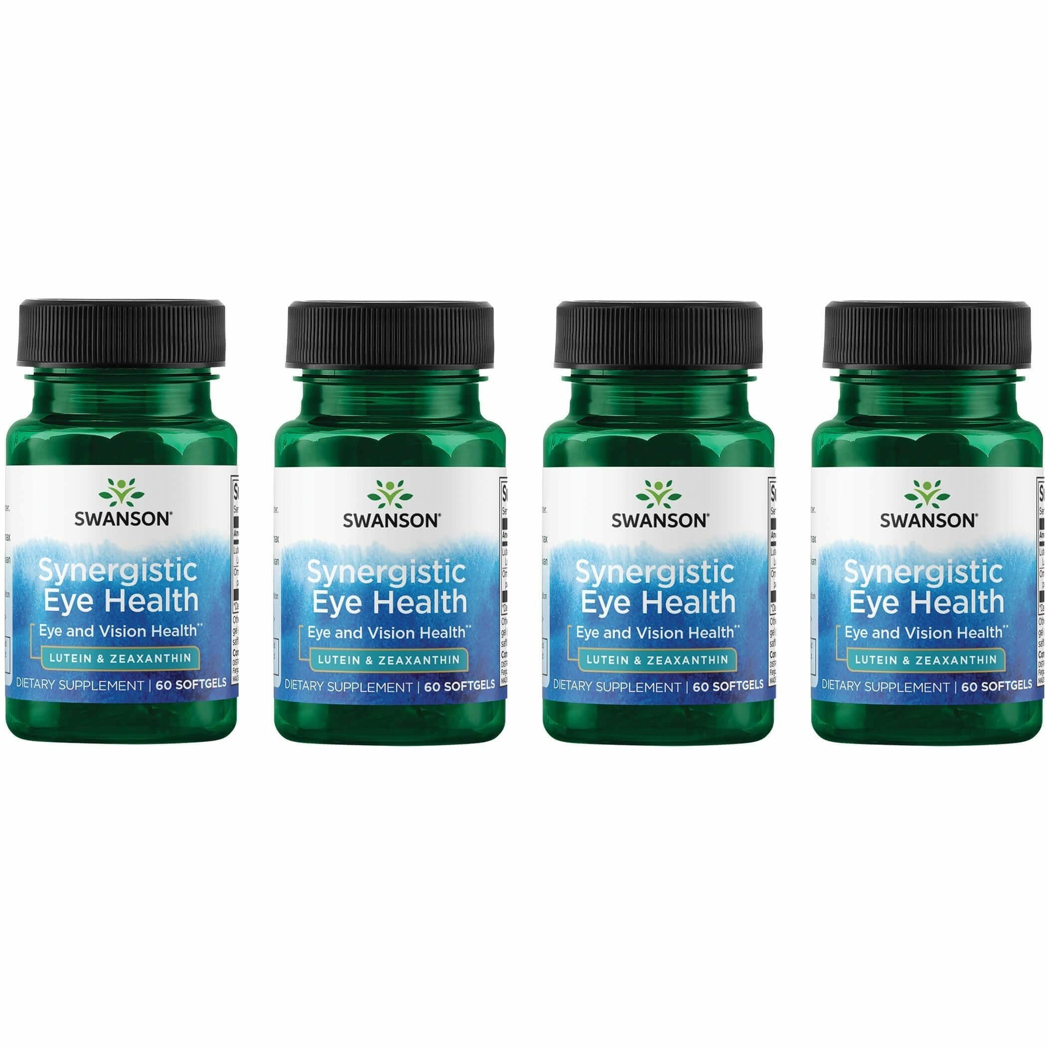 Swanson Lutein & Zeaxanthin Synergistic Eye Health – 60 Softgels (4 Pack)