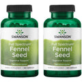 Swanson Fennel 480 mg - 100 Capsules (2 Pack) | Digestive & Hormonal Support