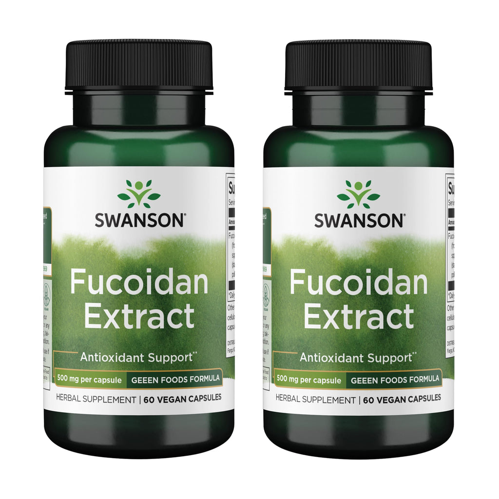 Swanson Fucoidan Extract 500mg - Immune Support (60 Veggie Caps) 2 Pack