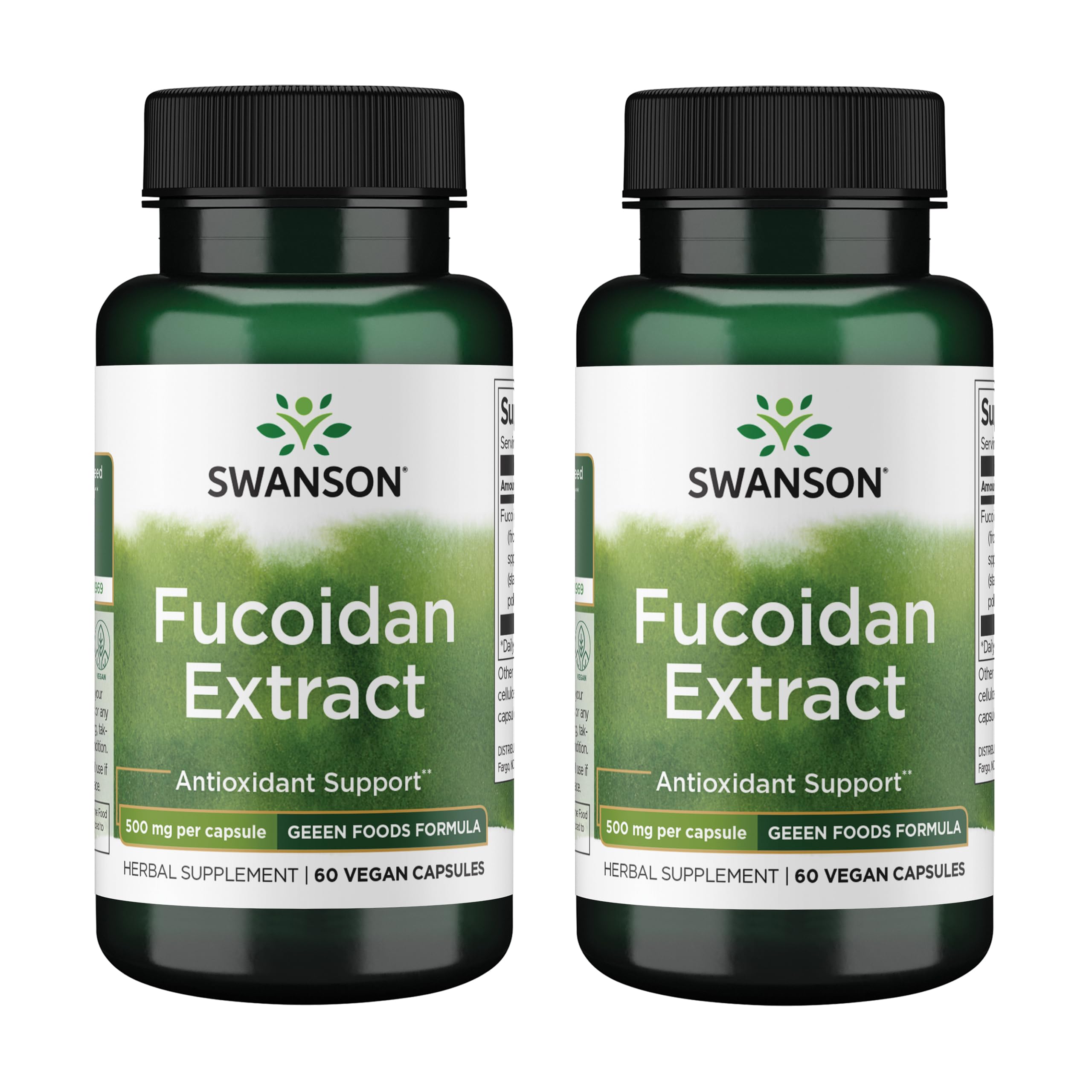 Swanson Fucoidan Extract 500mg - Immune Support (60 Veggie Caps) 2 Pack