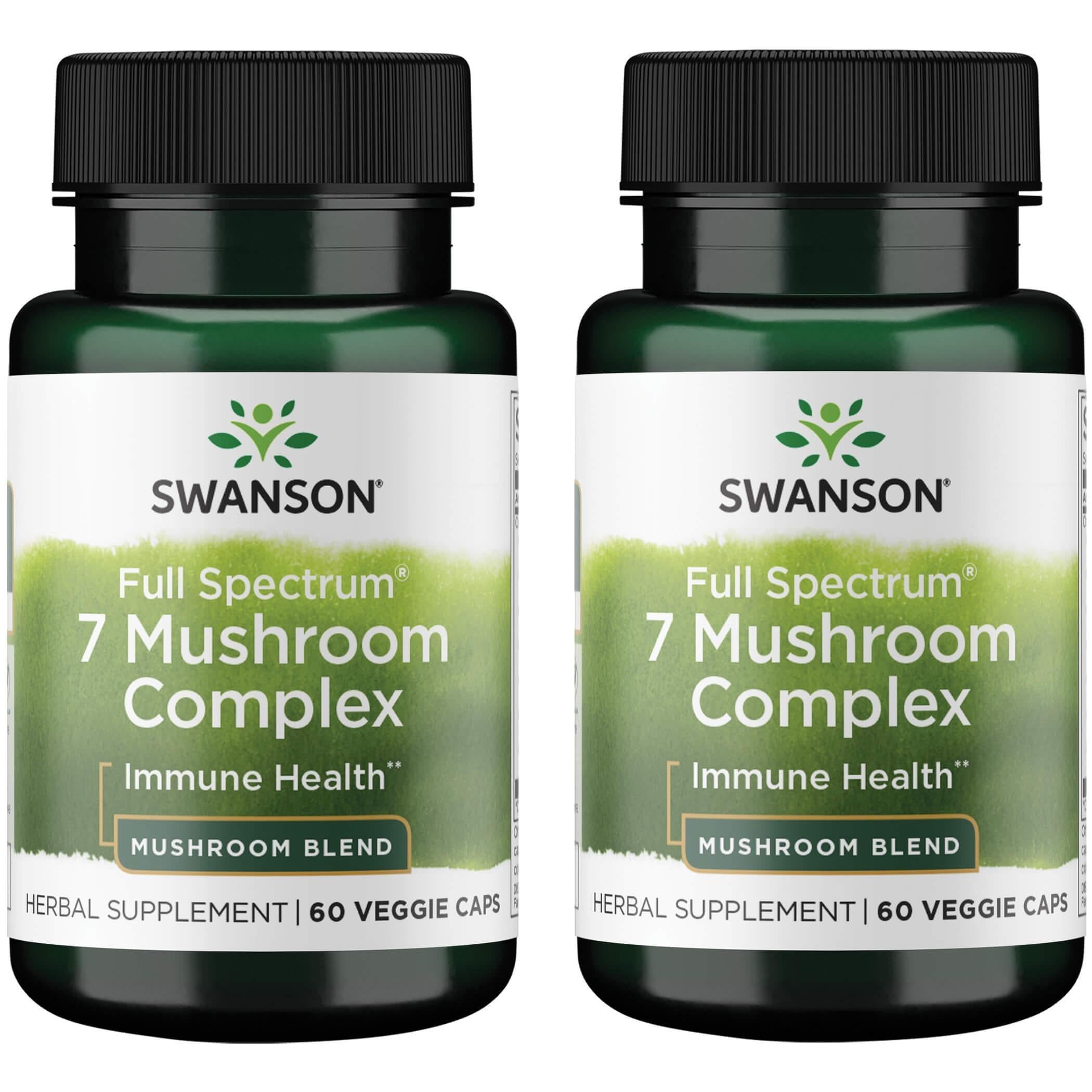 Swanson Full Spectrum 7 Mushroom Complex 60 Veg Caps (2 Pack)