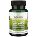 Swanson Full Spectrum Cacao (Raw Cocoa) – Herbal Energy Support, 60 Capsules (400 mg Each)